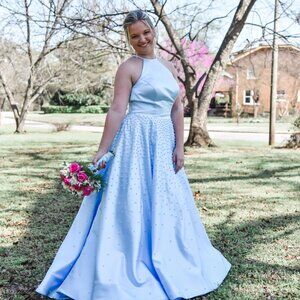 Size 10 Cinderella Blue Prom/Pageant Dress